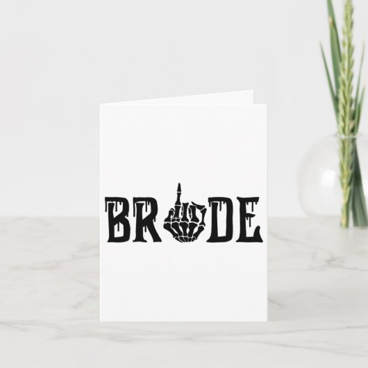 Bride Groom Skeleton Hand Halloween Bachel Karte (Vorderseite)