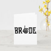 Bride Groom Skeleton Hand Halloween Bachel Karte (Gelbe Blume)