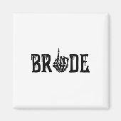Bride Groom Skeleton Hand Halloween Bachel Magnet (Vorne)