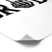 Bride Groom Skeleton Hand Halloween Bachel Poster (Ecke)