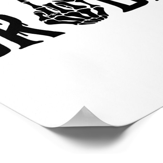 Bride Groom Skeleton Hand Halloween Bachel Poster (Ecke)