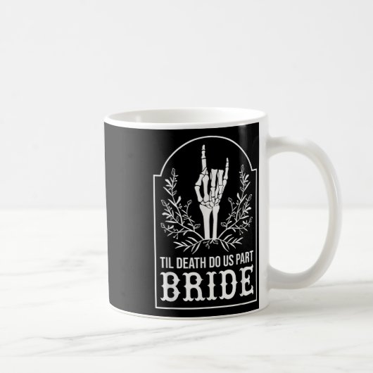 Bride Groom Skeleton Hand Paare Matching Wedding Kaffeetasse (Rechts)