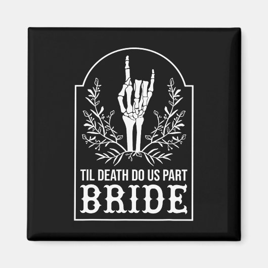 Bride Groom Skeleton Hand Paare Matching Wedding Magnet (Vorne)