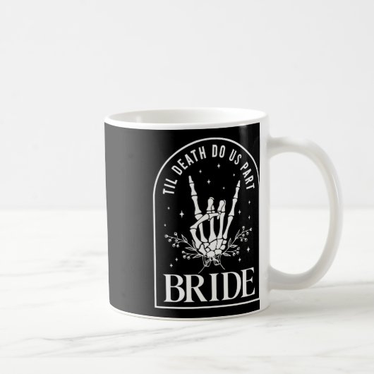 Bride Groom Skeleton Rock Hand Paare Wedding Hal Kaffeetasse (Rechts)