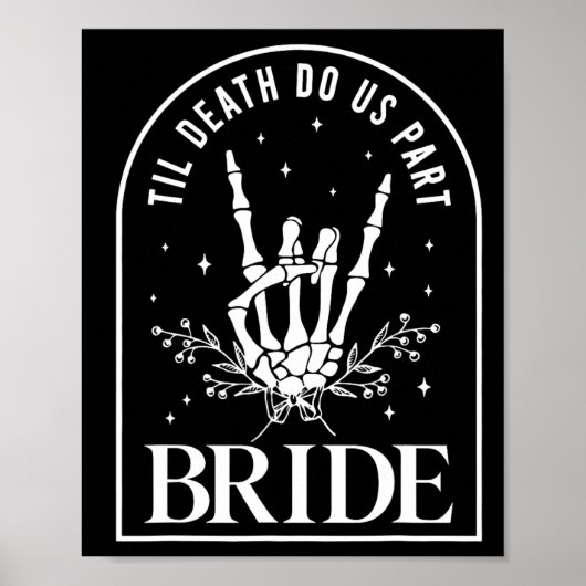 Bride Groom Skeleton Rock Hand Paare Wedding Hal Poster (Vorne)