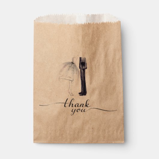 Bride & Groom Tanz Danke Tasche Geschenktütchen (Vorderseite)