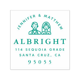 Bride & Groom The Future Mr & Mrs. Rücksendeadress Permastempel