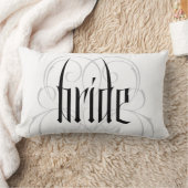 Bride Groom Together Lettering Tattoo Honeymoon Lendenkissen (Decke)