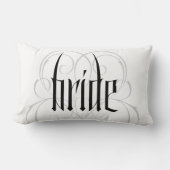 Bride Groom Together Lettering Tattoo Honeymoon Lendenkissen (Vorderseite)