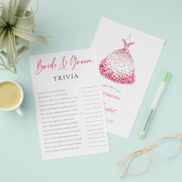 Bride Groom Trivia Valentine Bridal Shower Game Flyer