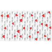 Bride Groom Typografie Red Hearts Tischdecke (Vorderseite (Horizontal))