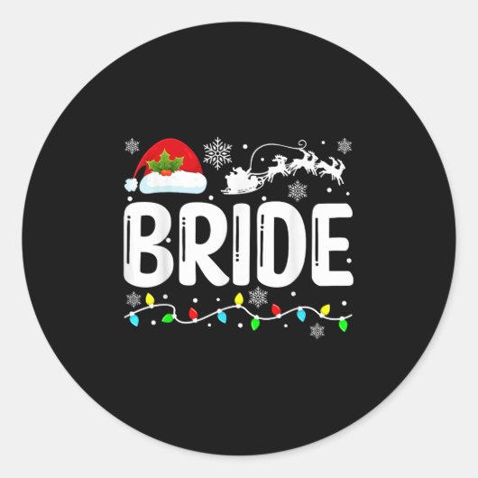 Bride Groom Verlobung Hochzeit Paare Weihnachten P Runder Aufkleber (Vorderseite)