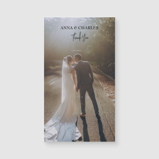 Bride Groom Wedding danke Ihnen magnetische Fotoka Magnetkarte (Vorderseite)