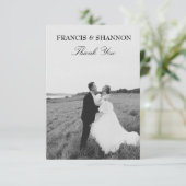 Bride Groom Wedding Foto Vielen Dank Flachkarte Einladung (Stehend Vorderseite)