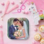 Bride & Groom | Wedding Newlyweds Watercolor Pappteller (Party)