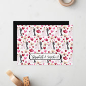 Bride & Groom Wedding Note Card Mitteilungskarte (Vorderseite/Rückseite Beispiel)