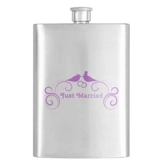 Bride Groom Wedding personalize Destiny's Flachmann (Vorderseite)