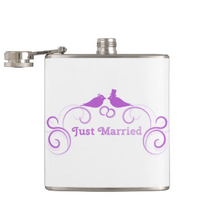 Bride Groom Wedding personalize Destiny's Flachmann