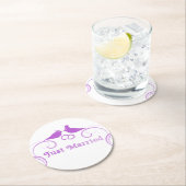 Bride Groom Wedding personalize Destiny's Runder Pappuntersetzer (Vor Ort)
