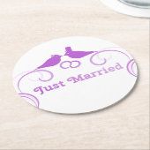 Bride Groom Wedding personalize Destiny's Runder Pappuntersetzer (Angewinkelt)