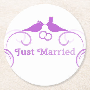 Bride Groom Wedding personalize Destiny's Runder Pappuntersetzer
