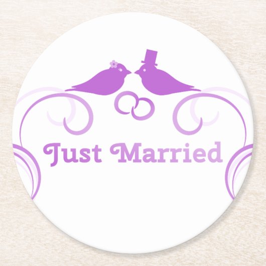 Bride Groom Wedding personalize Destiny's Runder Pappuntersetzer (Vorderseite)