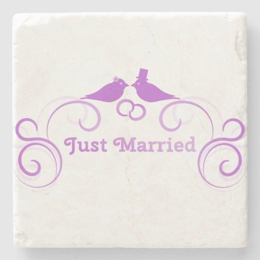 Bride Groom Wedding personalize Destiny's Steinuntersetzer (Vorderseite)
