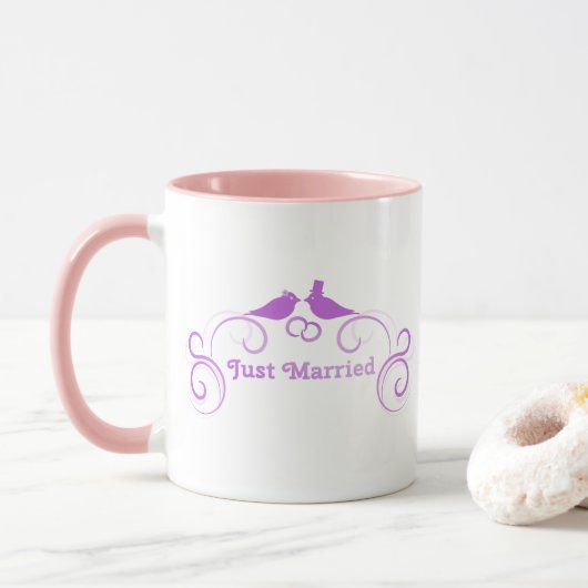 Bride Groom Wedding personalize Destiny's Tasse (Mit Donut)