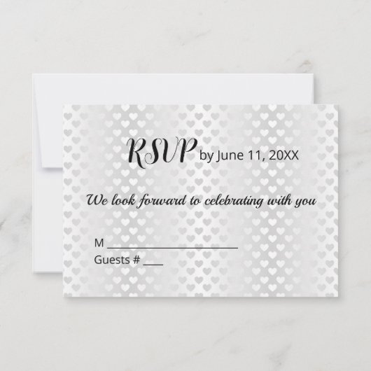 Bride & Groom Wedding RSVP Einladung (Rückseite)