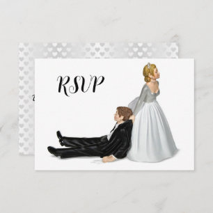 Bride & Groom Wedding RSVP Einladung