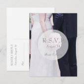 Bride & Groom Wedding RSVP Einladungspostkarte (Vorne/Hinten)