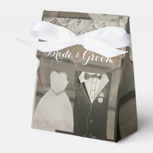 Bride & Groom Wedding Zelt Gevor Box Geschenkschachtel (Vorderseite)