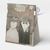 Bride & Groom Wedding Zelt Gevor Box Geschenkschachtel (Rückseite)