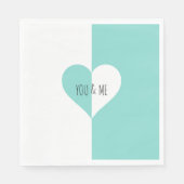 Bride & Groom You & Me Wedding Suite Party Serviette (Vorderseite)