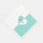 Bride & Groom You & Me Wedding Suite Party Serviette (Ecke)