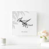 Bride & Groom's Black & White Theme Uhr (Zuhause)
