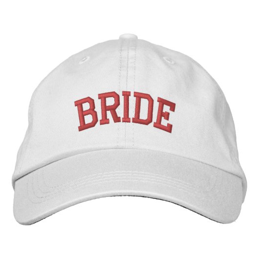 Bride Hat Plum Embroidery Bachelorette Hat Bestickte Baseballkappe (Vorderseite)