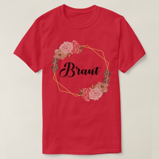 Bride Hen Party Floral Wreath Team Bride Marriage  T-Shirt (Design vorne)