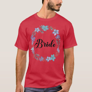 Bride Hen Party Floral Wreath Team Bridge T-Shirt