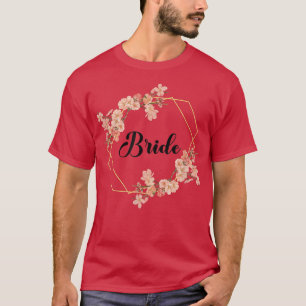 Bride Hen Party Floral Wreath Team Bridge T-Shirt