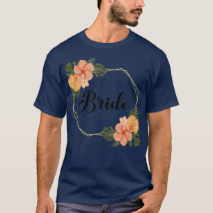 Bride Hen Party Floral Wreath Team Bririage2 T-Shirt