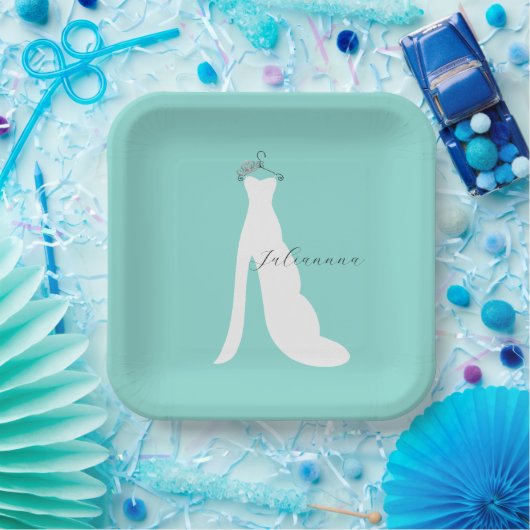 BRIDE Hier kommt das Bride-Party Personalisiert Pappteller (Party)