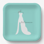 BRIDE Hier kommt das Bride-Party Personalisiert Pappteller (Vorderseite)