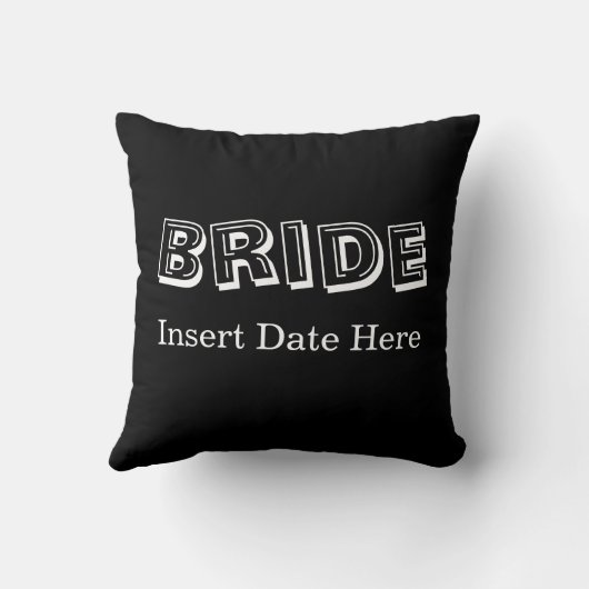 Bride | Hochzeit Kissen (Rückseite)