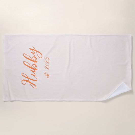 Bride Honeymoon Personalisiert Matching Hubby Wife Strandtuch (Vorderseite)