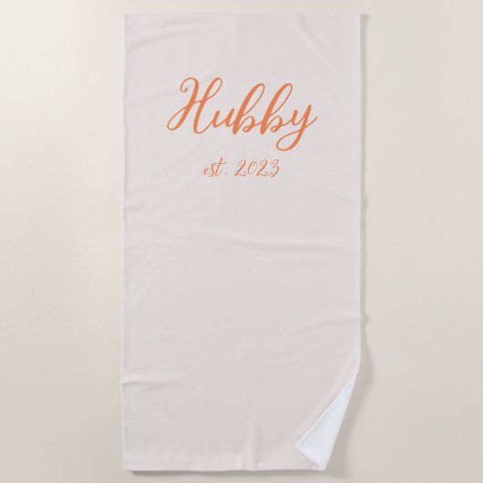 Bride Honeymoon Personalisiert Matching Hubby Wife Strandtuch (Vorderseite)