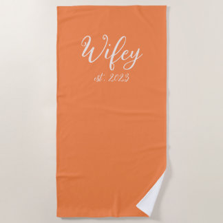Bride Honeymoon Personalisiert Matching Wifey Hubb Strandtuch