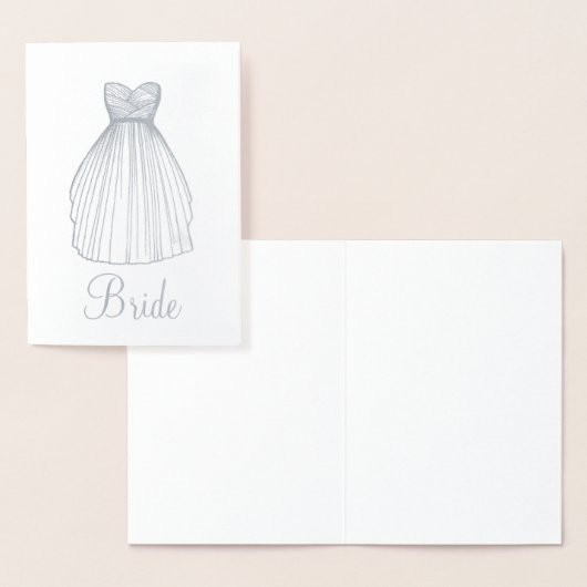 Bride Hübsch Metallic Wedding Dress Gown Bridal Folienkarte (Anzeige)
