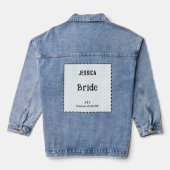 Bride Hübsch Polka Dot Custom Brautparty Hochzeit Jeansjacke (Rückseite)