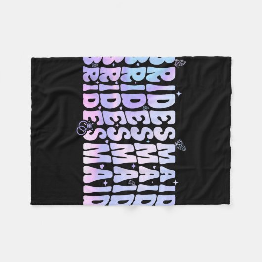 Bride I Do Crew Groovy Bachelorette Par Fleecedecke (Vorderseite (Horizontal))